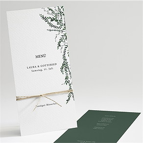 Menükarte Hochzeit waldrand