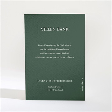 Dankeskarte Hochzeit waldrand - Vue 2