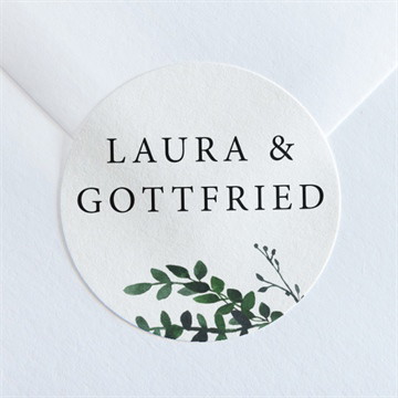 Aufkleber Hochzeit waldrand