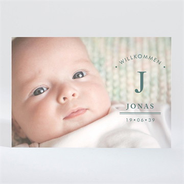 Geburtskarte magnetkarte kleines portrait