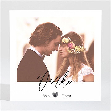 Dankeskarte Hochzeit abdruck des herzens - magnet