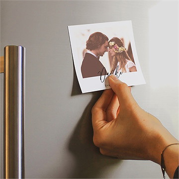 Dankeskarte Hochzeit abdruck des herzens - magnet - Vue 2