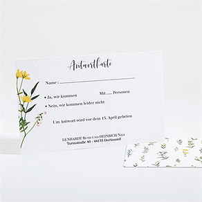 Antwortkarte Hochzeit frühlingsfreude