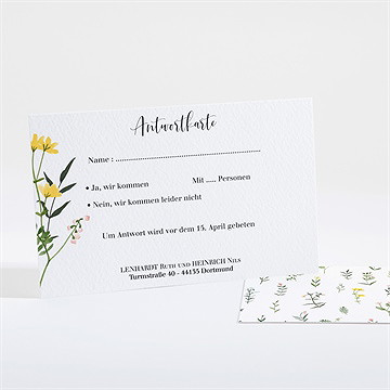 Antwortkarte Hochzeit frühlingsfreude