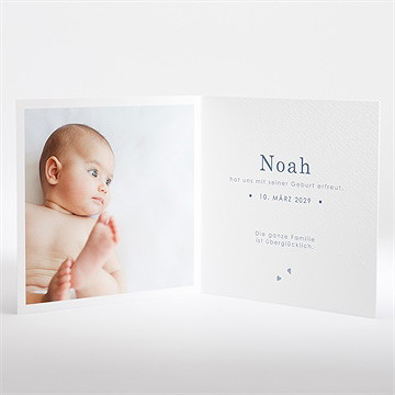 Geburtskarte Wiege Jungen - Vue 2