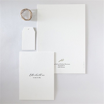 Hochzeitseinladung Gravur Mit Ländlichem Motiv - Vue 6