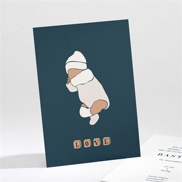 Geburtskarte Kleine vintage würfel