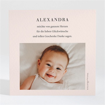 Dankeskarte Geburt foto mit rahmen