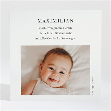 Dankeskarte Geburt Kleines porträt