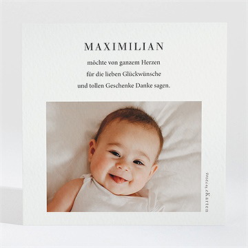 Dankeskarte Geburt Kleines Porträt