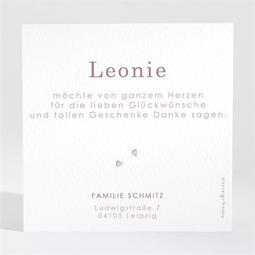 Dankeskarte Geburt Wiege Mädchen - Vue 2