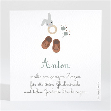 Dankeskarte Geburt zärtlichkeit junge