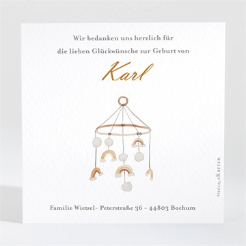 Dankeskarte Geburt glücksmoment