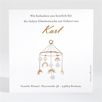 Dankeskarte Geburt Glücksmoment