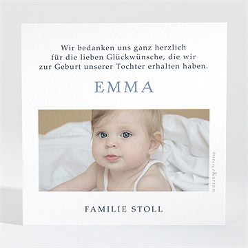 Dankeskarte Geburt Ankermuster - Vue 2