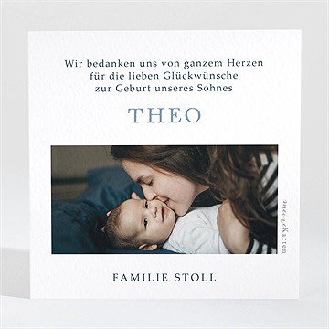 Dankeskarte Geburt Anker Und Muster - Vue 2