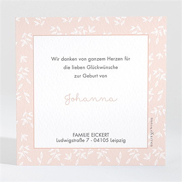 Dankeskarte Geburt Einfacher Rahmen Und Foto