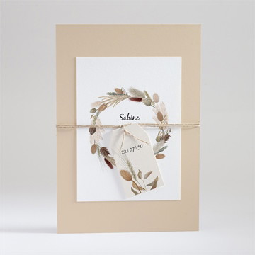 Hochzeitseinladung Herbstkranz