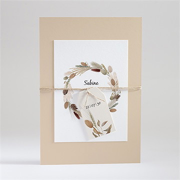 Hochzeitseinladung Herbstkranz