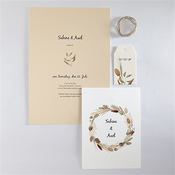 Hochzeitseinladung Herbstkranz - Vue 5