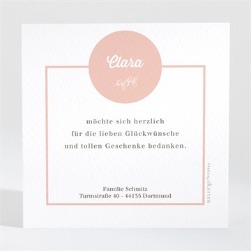 Dankeskarte Geburt aus jedem blickwinkel