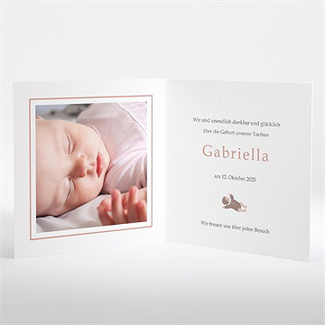 Geburtskarte Hübsche Zeichnung - Intérieur du faire-part