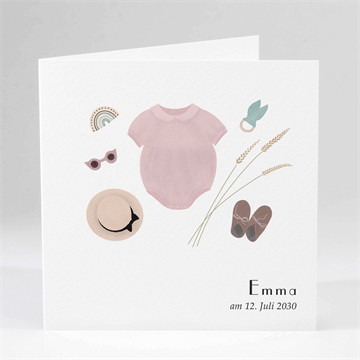 Geburtskarte Meine kleinen sachen mädchen