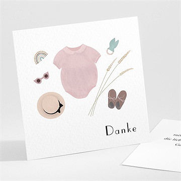 Dankeskarte Geburt Meine Kleinen Sachen Mädchen