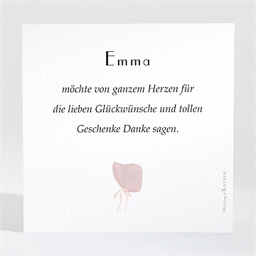 Dankeskarte Geburt Meine Kleinen Sachen Mädchen - Vue 2
