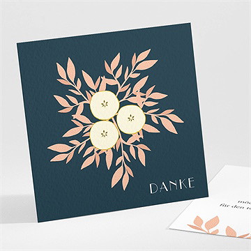 Dankeskarte Geburt Tiefe Eleganz