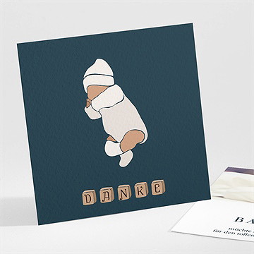 Dankeskarte Geburt Kleine Vintage Würfel