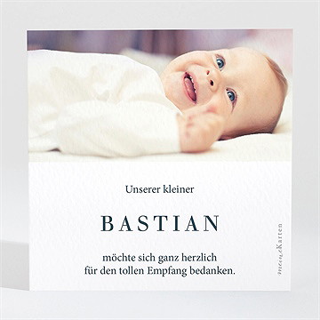 Dankeskarte Geburt Kleine Vintage Würfel - Dos de la carte