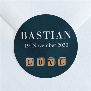 Sticker Geburt Kleine vintage würfel