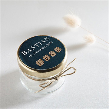 Sticker Geburt kleine vintage würfel - Mise en situation