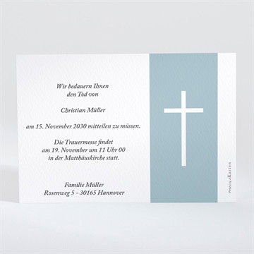 Trauerkarte einfache eleganz