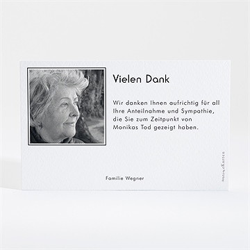 Trauerdanksagung Silberne Initiale - Vue 2