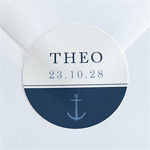 Sticker Geburt anker und muster
