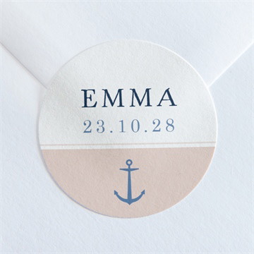 Sticker Geburt Ankermuster