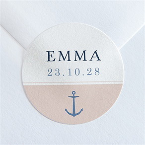 Sticker Geburt ankermuster