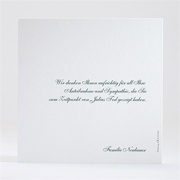 Trauerdanksagung Zartes Monogramm - Vue 2