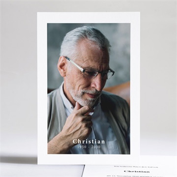 Trauerkarte klassisches porträt