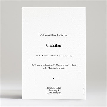 Trauerkarte klassisches porträt - vue 2