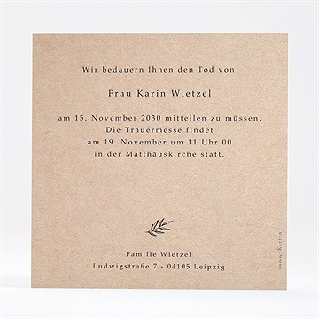 Trauerkarte in erinnerung - Vue 4