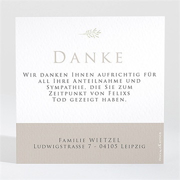Trauerdanksagung hommage - quadrat klein - vue 2