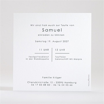 Einladung Taufe Schöne Seele - Vue 2