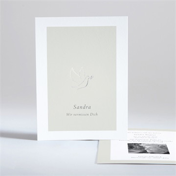 Trauerkarte Taube der hoffnung