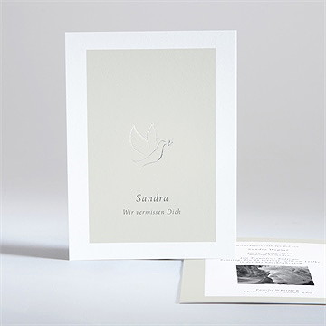 Trauerkarte taube der hoffnung