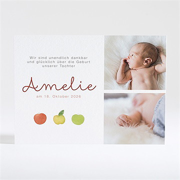 Geburtskarte Apfelbaum - Vue 2