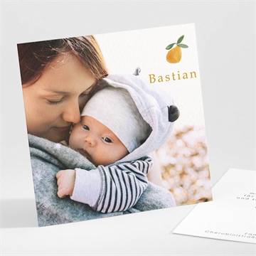 Dankeskarte Geburt fruchtig