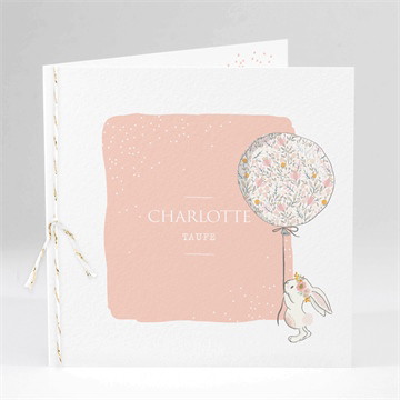 Einladung Taufe Kleines kaninchen